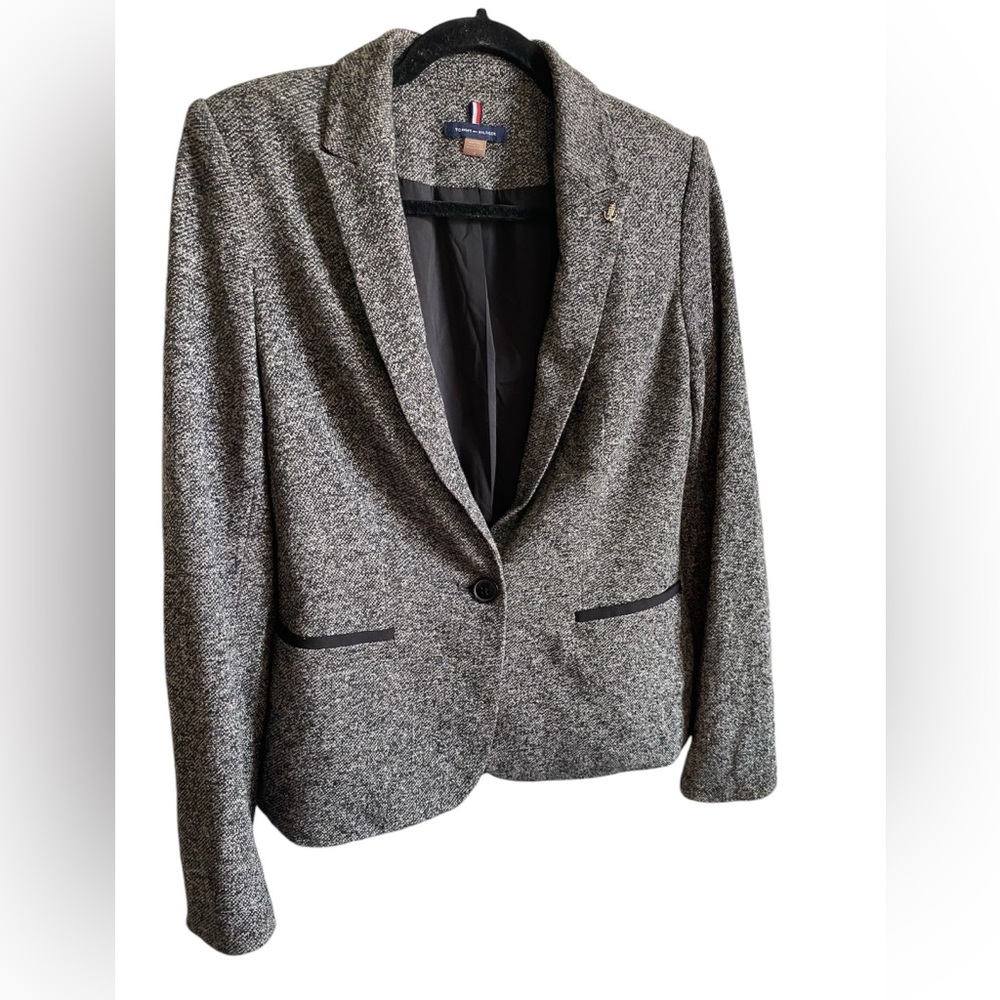 TOMMY HILFIGER Women’s Single-Breasted Jersey Blazer Size 6